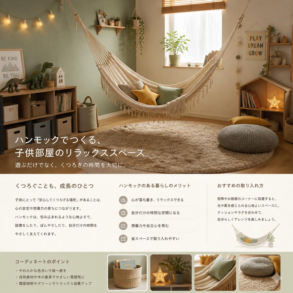ハンモックでリラックス