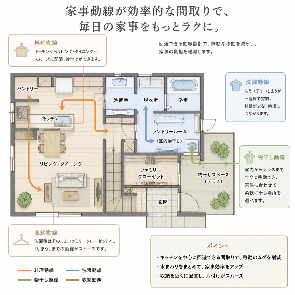 快適な家事動線の重要性