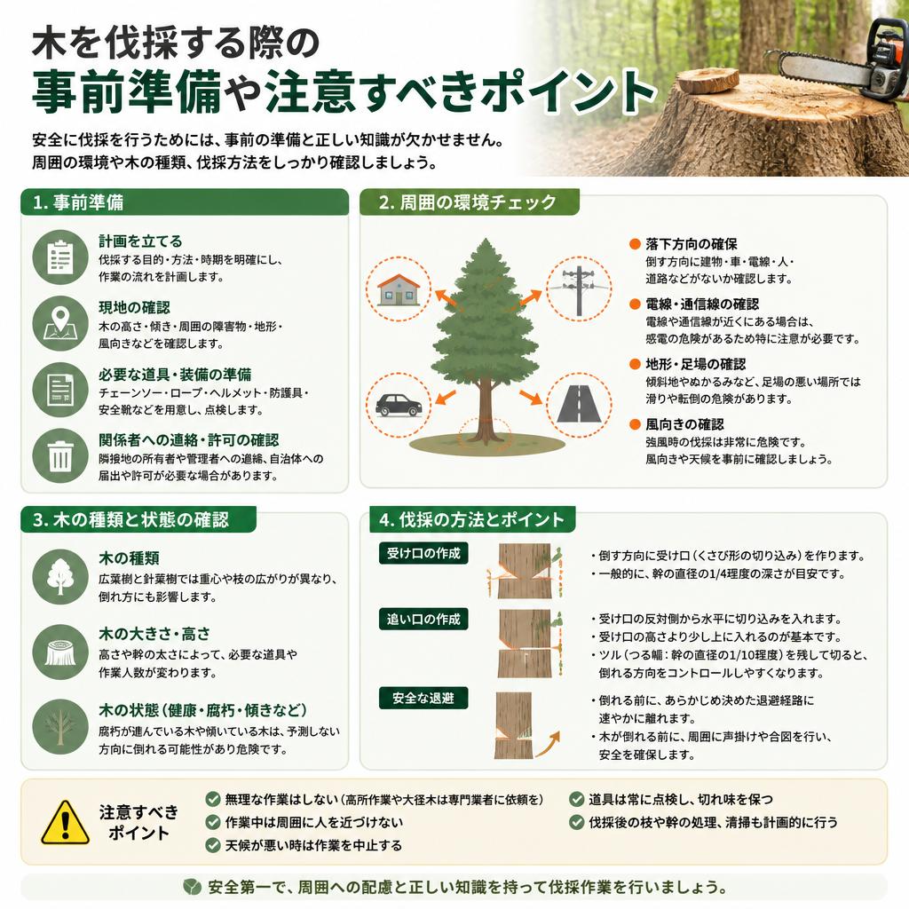 伐採前の準備と注意点