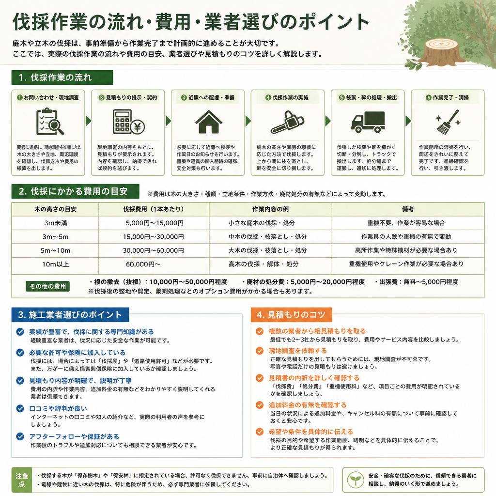 伐採の流れと費用感