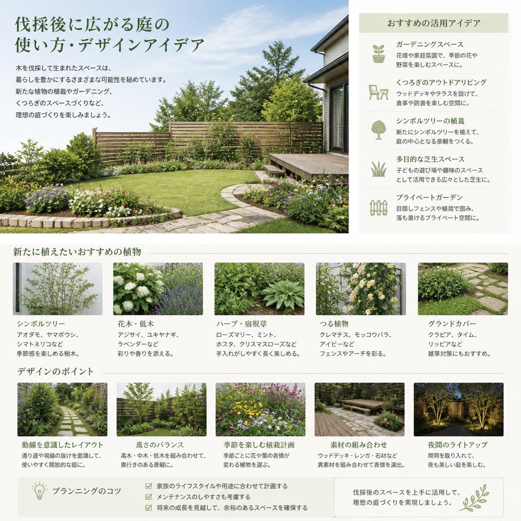 伐採後の庭の活用法