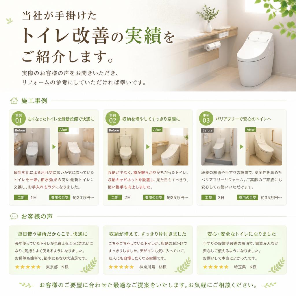 トイレ改善の成功事例
