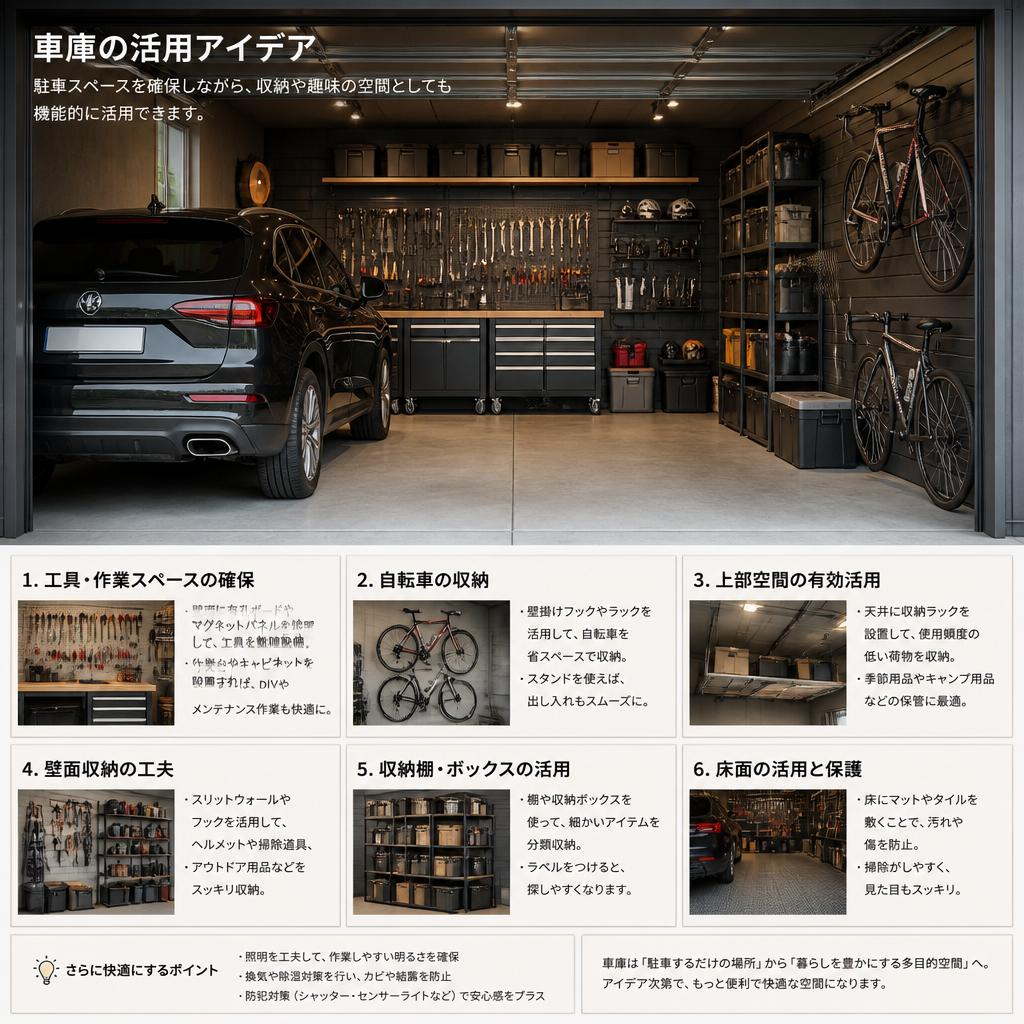 3. 車庫の収納アイデア