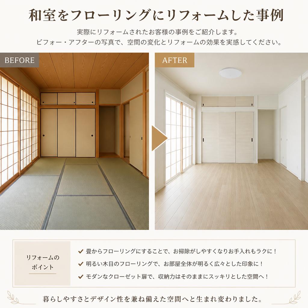 施工事例：空間の変化を実感