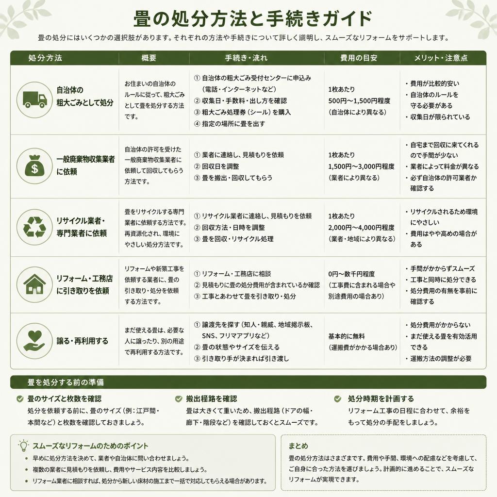 2. 畳処分の方法とは？