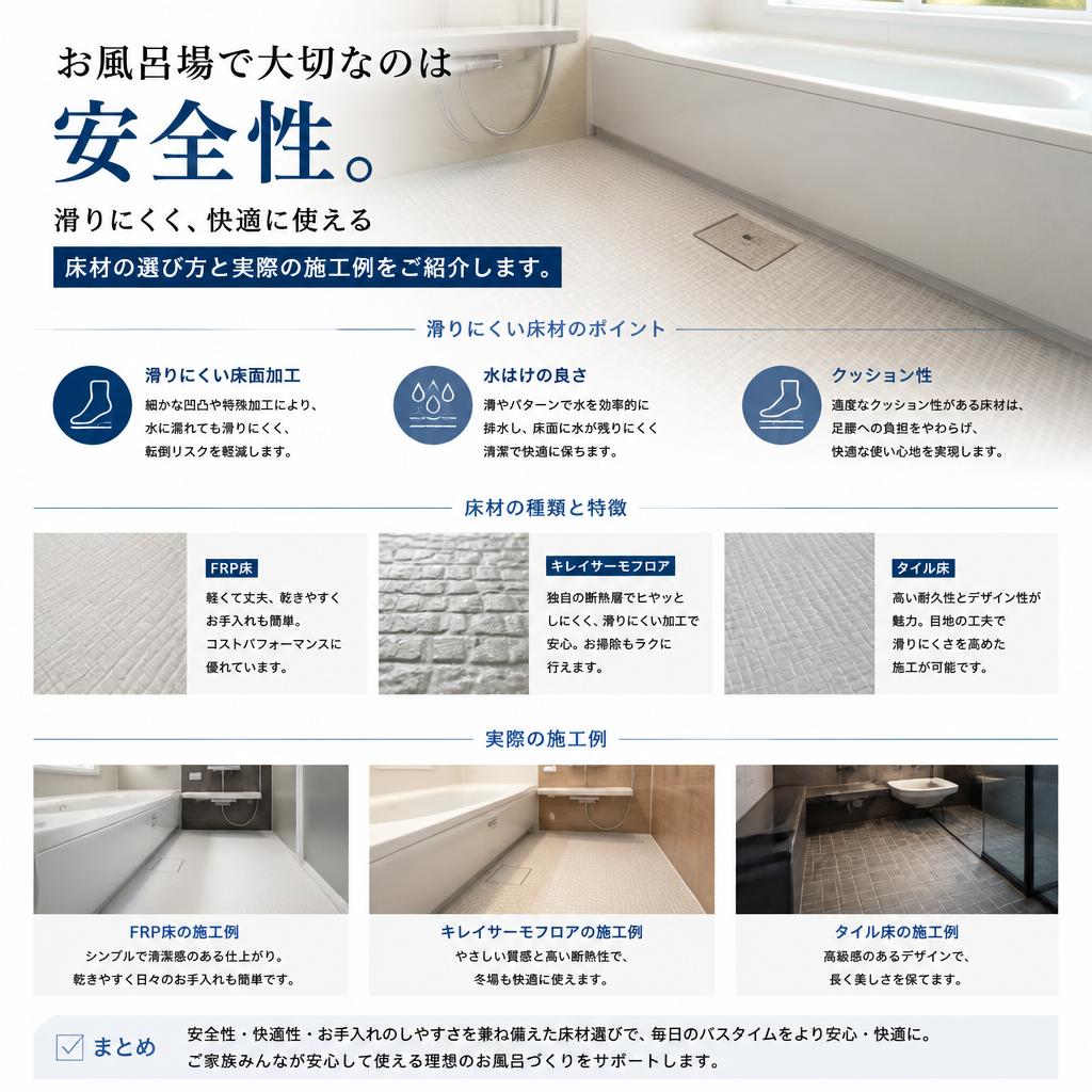 2. 安全な床材で転倒を防止