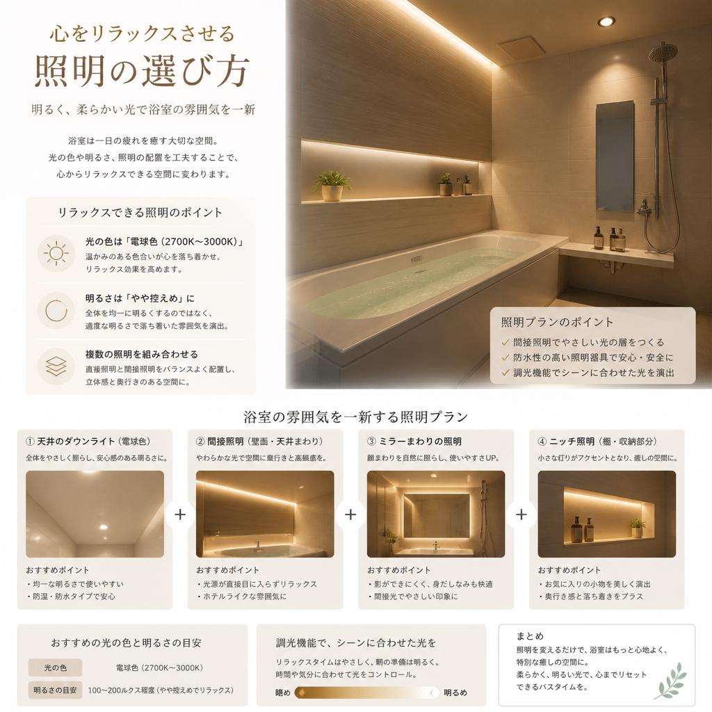 3. 明るい照明で心地よい空間に