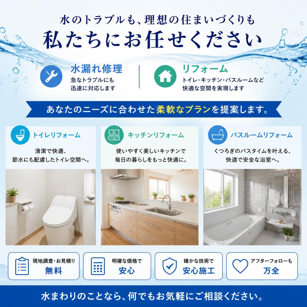 小規模リフォームはお任せ！
