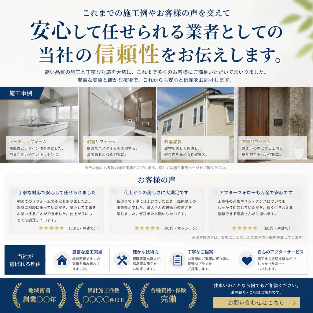 実績と信頼の証明