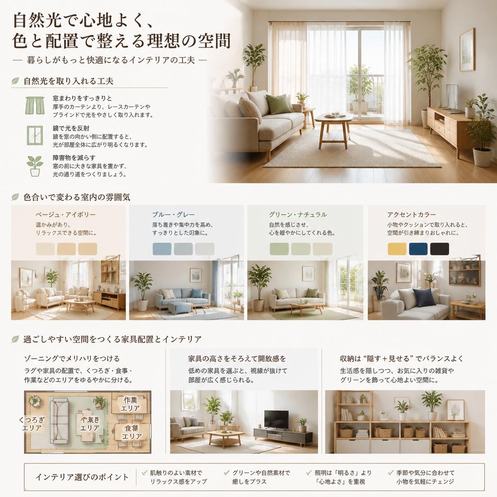 明るく開放的な部屋作りのポイント