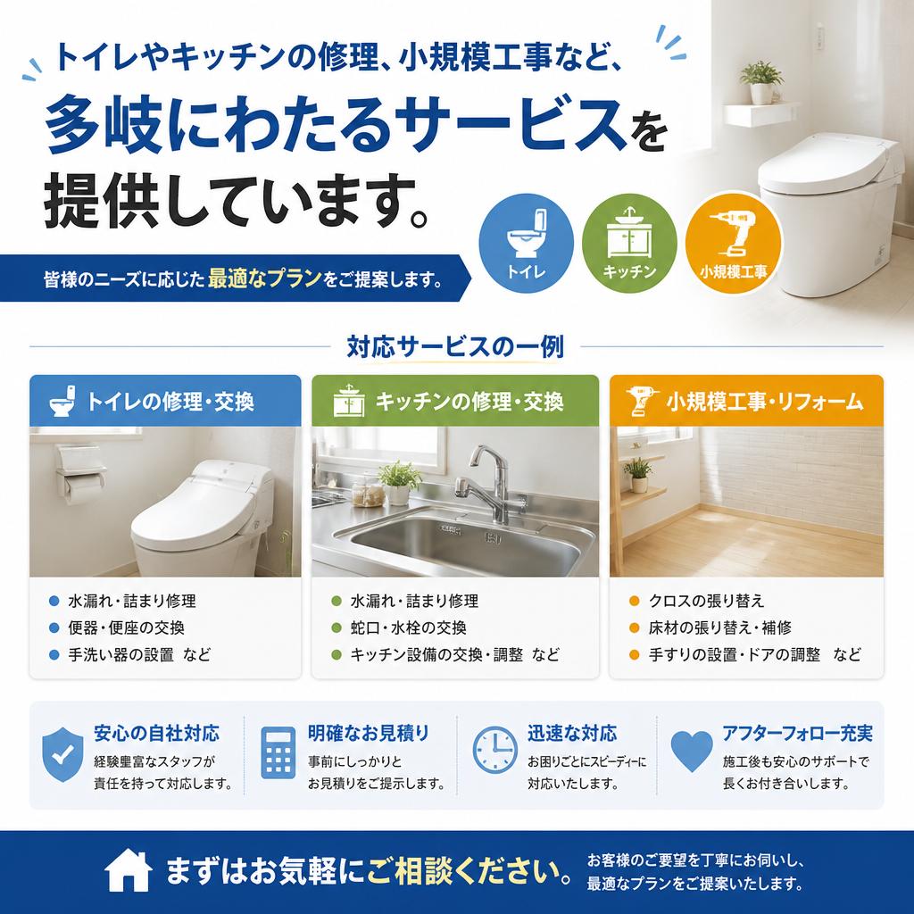 多様なサービスで家庭のリフォームをお手伝い