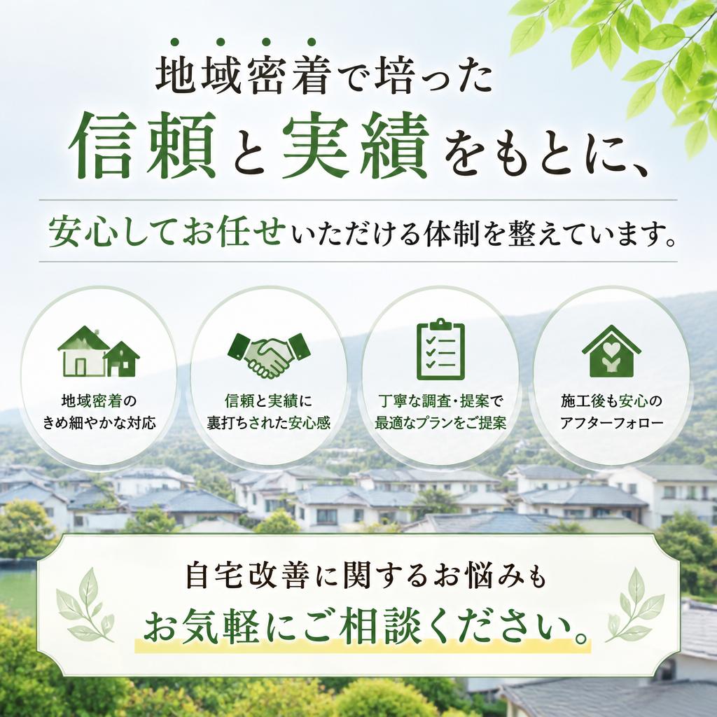 地域に根ざした信頼の実績