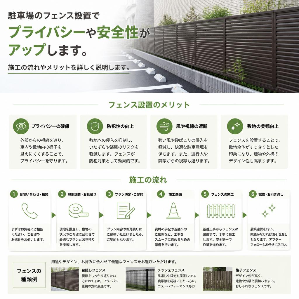 フェンス設置で更なる安全性を