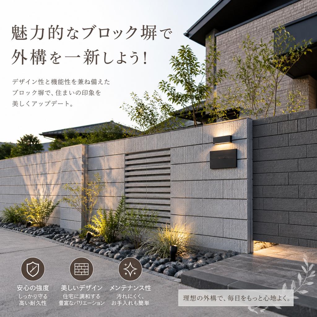 魅力的なブロック塀で外構を一新しよう！