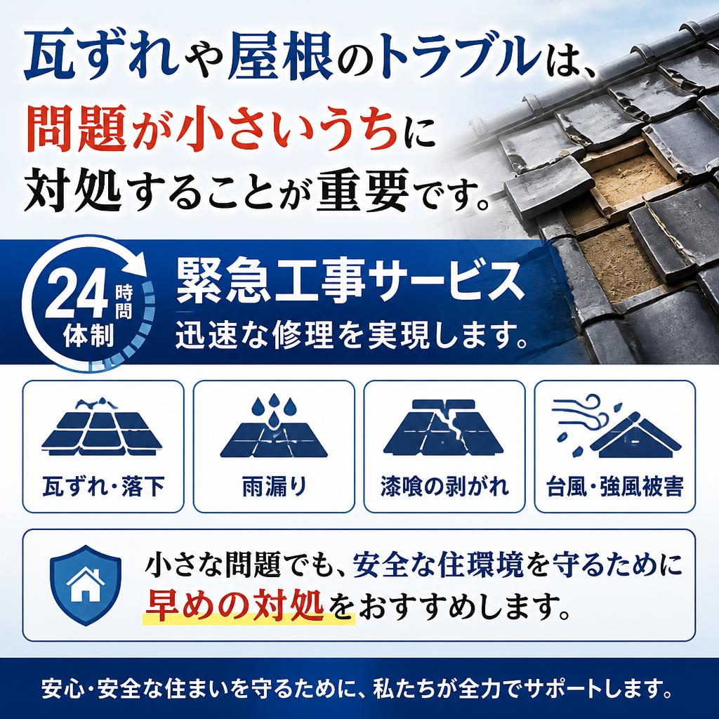 2. 迅速な対応が命！緊急工事の重要性