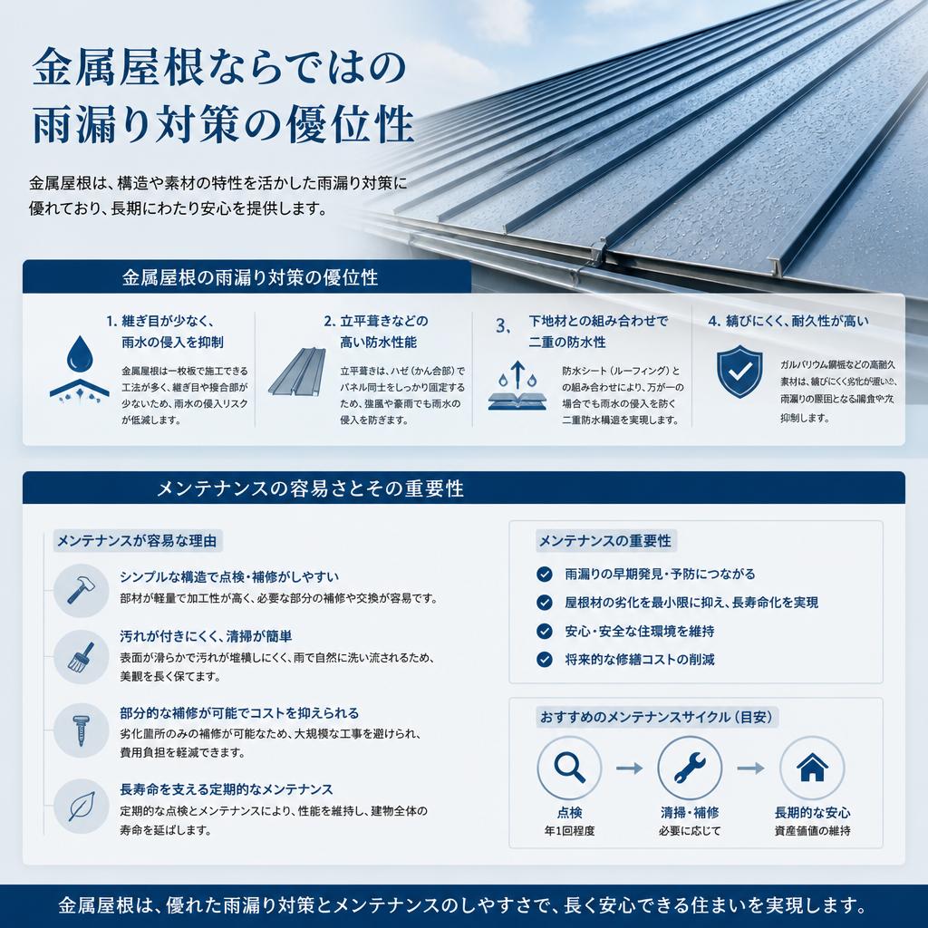 4. 雨漏り対策とメンテナンスの簡便性