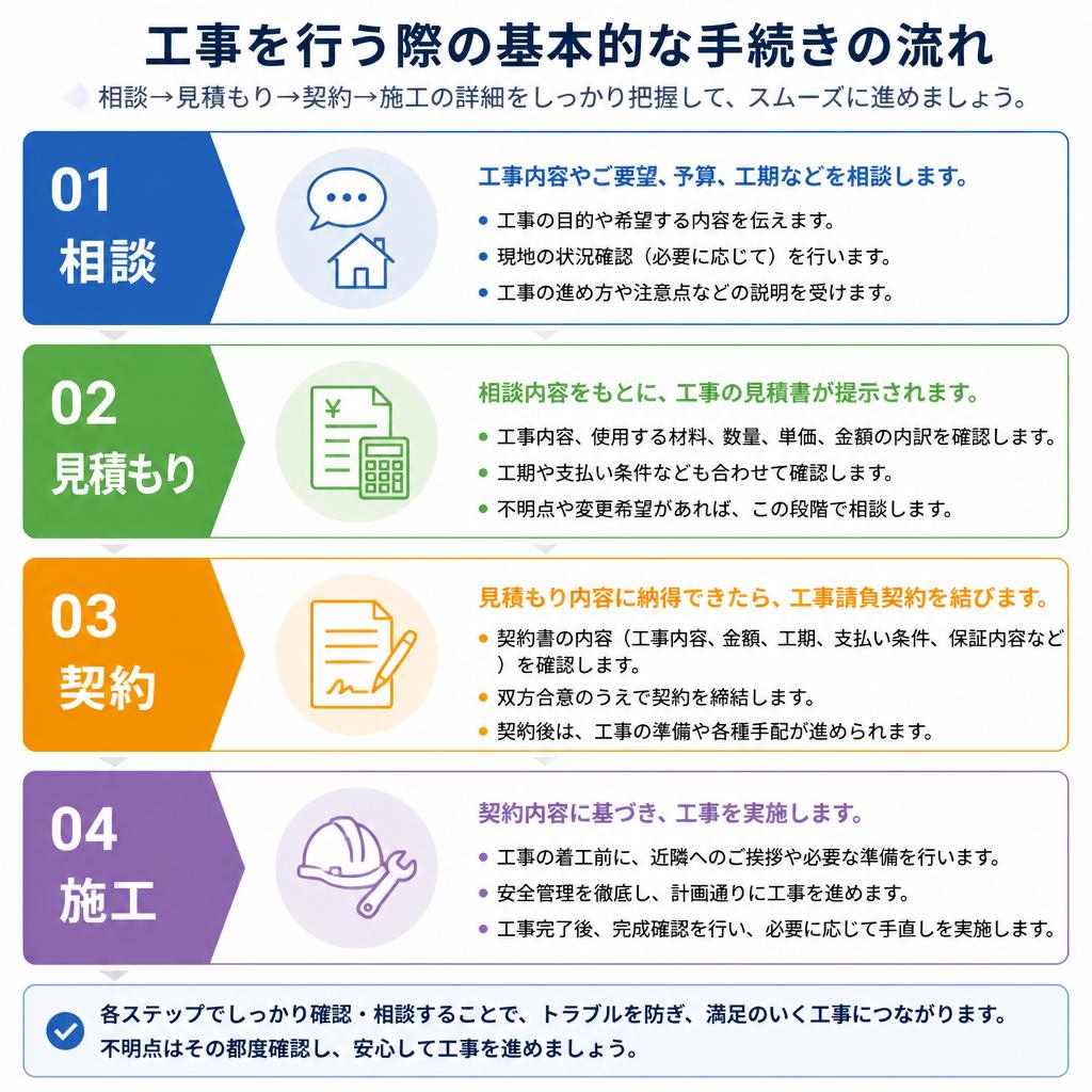 工事の手続きの流れ