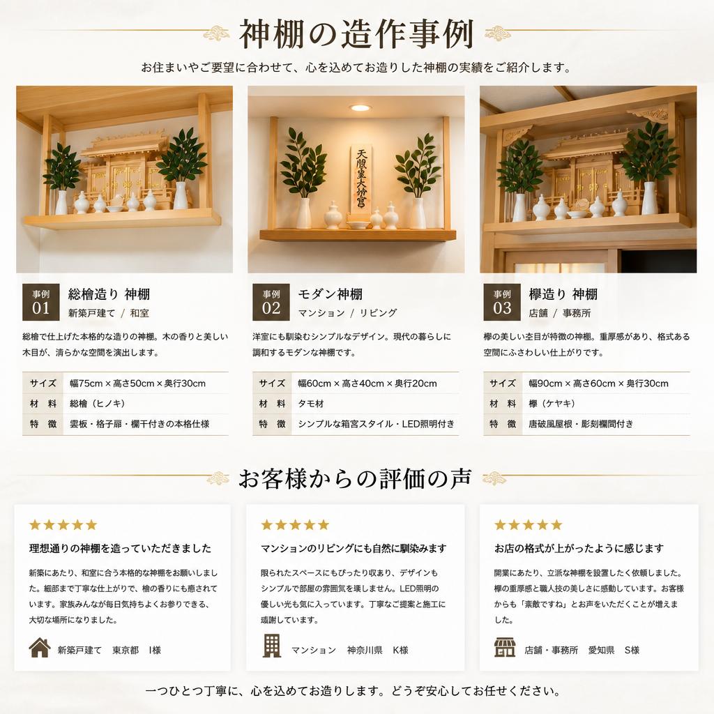 実績紹介とお客様の声