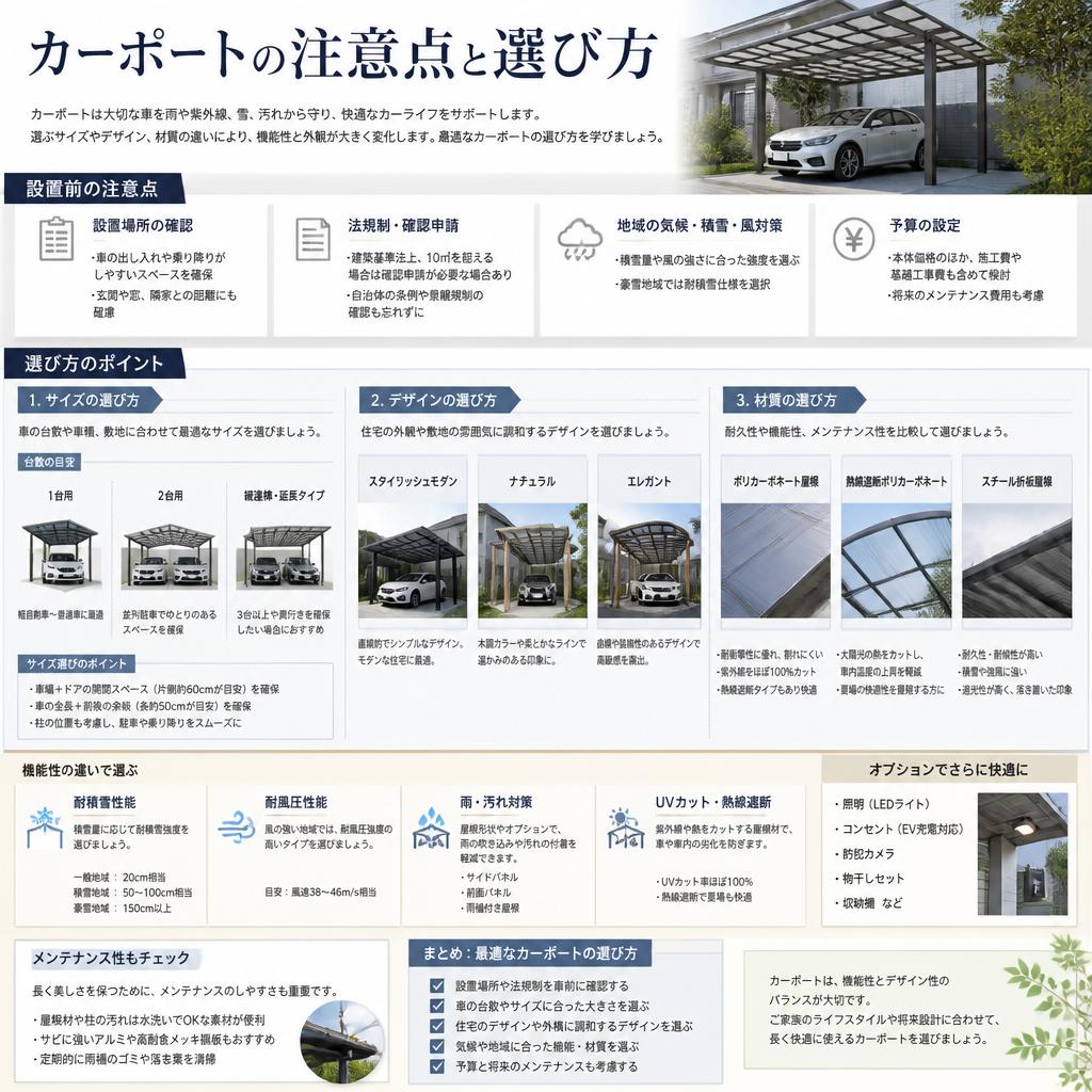カーポート設置のポイント