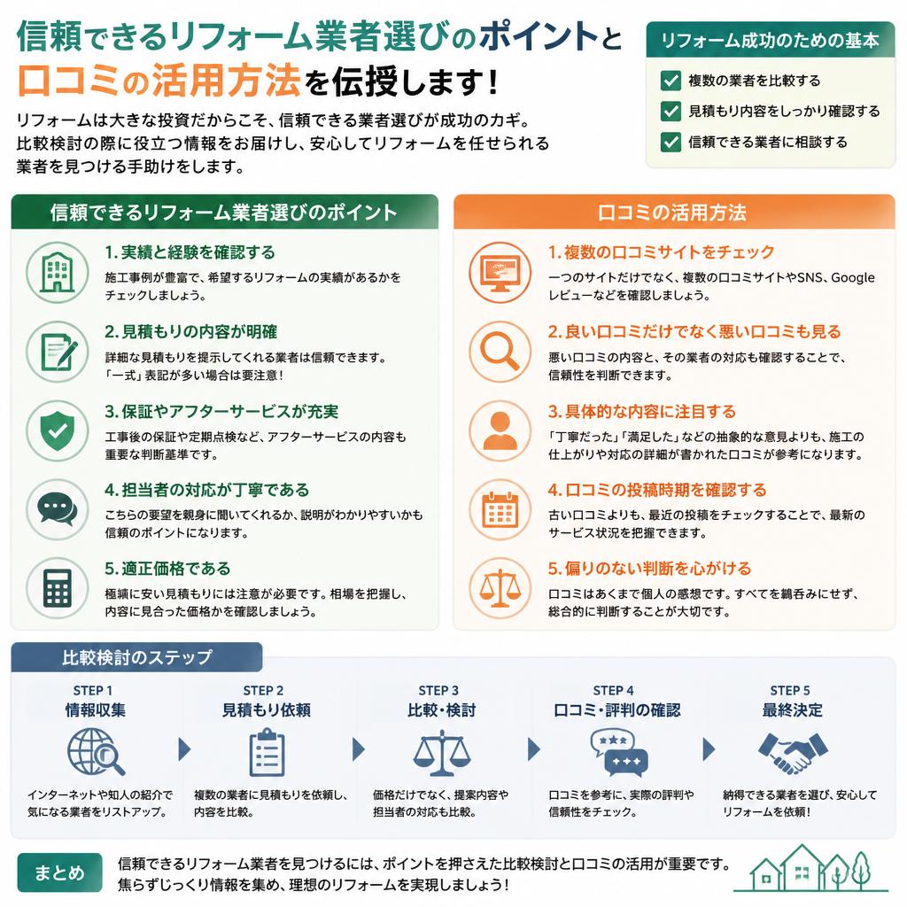失敗しない業者選びのコツ
