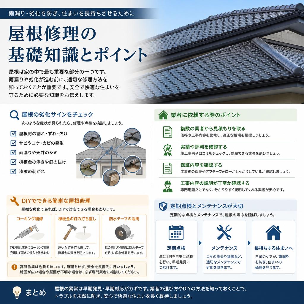 屋根の修理方法：安全な住まいを守る