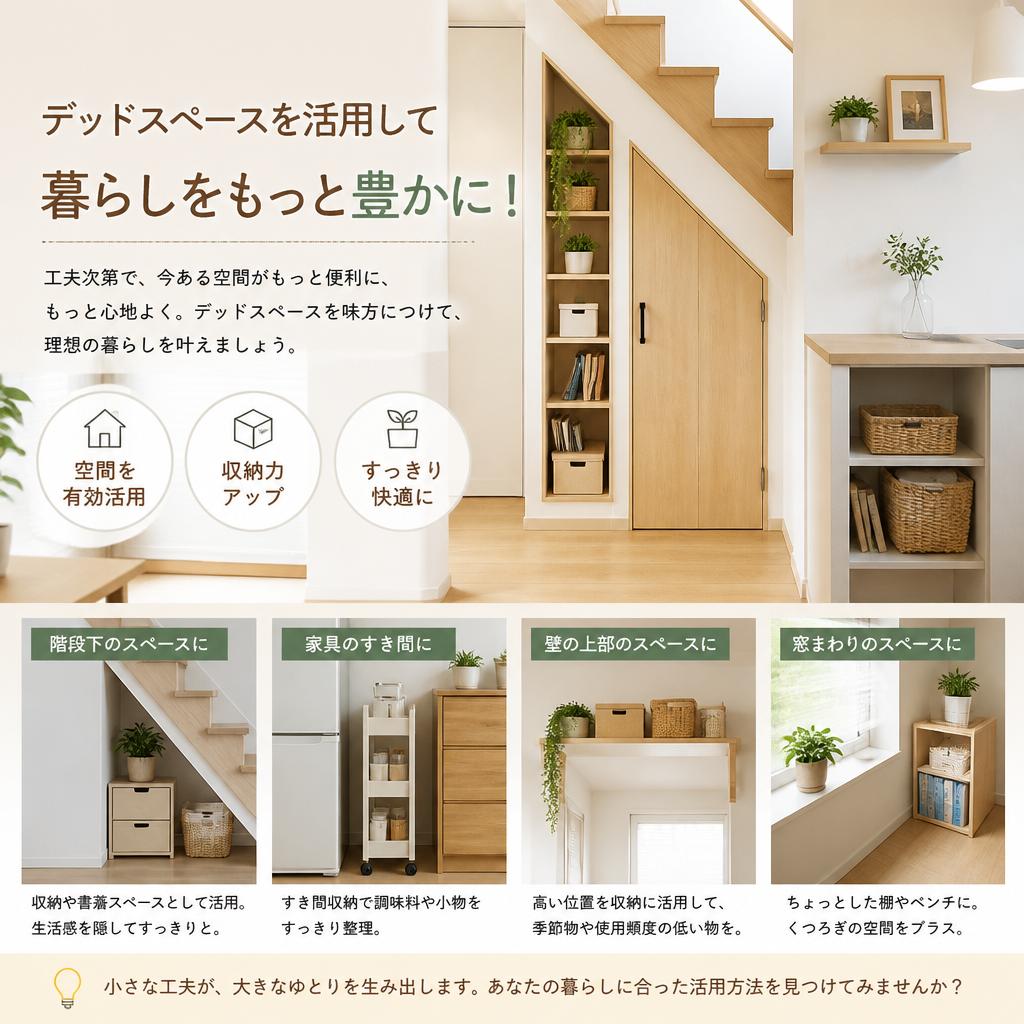 デッドスペースを活用して暮らしをもっと豊かに！