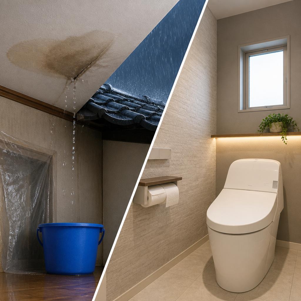 雨漏りやトイレの悩みを解消！災害保険を活用した家の改善サポート